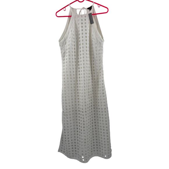 VINEET BAHL Anthropologie Dress SZ Petite Medium NWT Eyelet Halter Bridal White - Picture 4 of 16